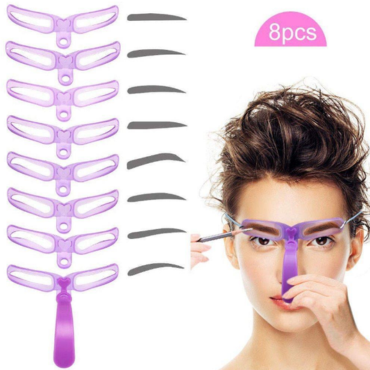 8PCS Eyebrow Grooming and Template Shaping Stencil Kit