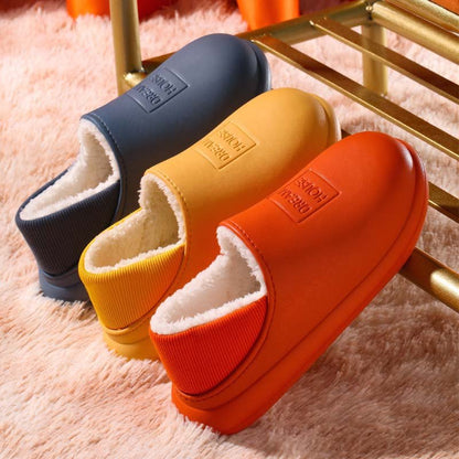 2021 Winter Indoor Warm Non slip Soft Bottom Couple Cotton Slippers