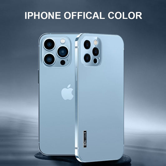 2021 Sierra Blue Stainless Steel Frame Matte Case Cover For iPhone