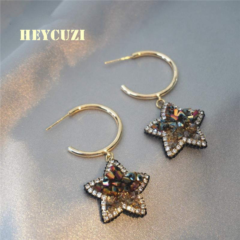 Crystal Star Earrings