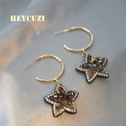 Crystal Star Earrings