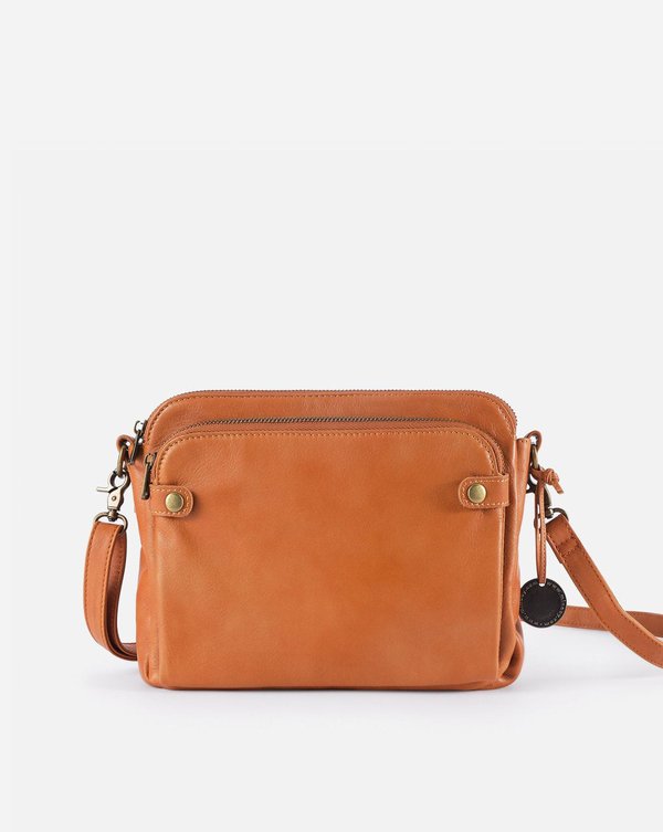 Three Layer Leather Crossbody Shoulder Clutch Bag