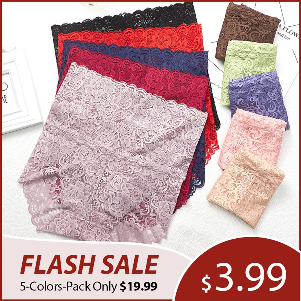 wide waistband lace panties