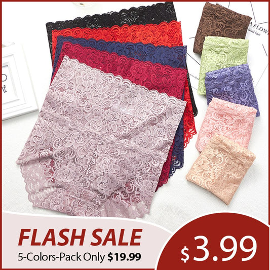 wide waistband lace panties