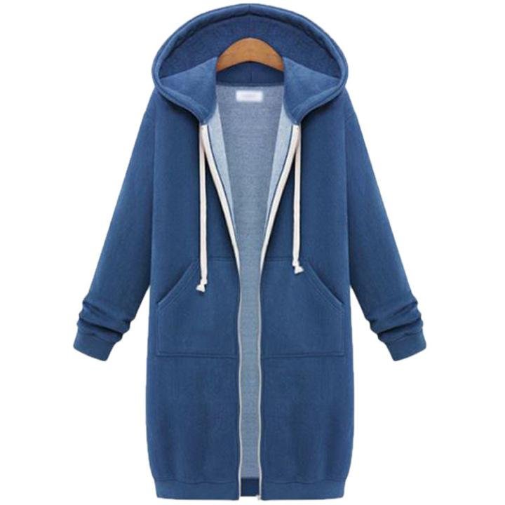 2021 Fall Winter Women s Long Hooded Sweatshirt