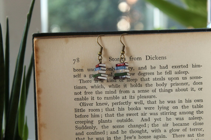 Stack of Books Earrings
