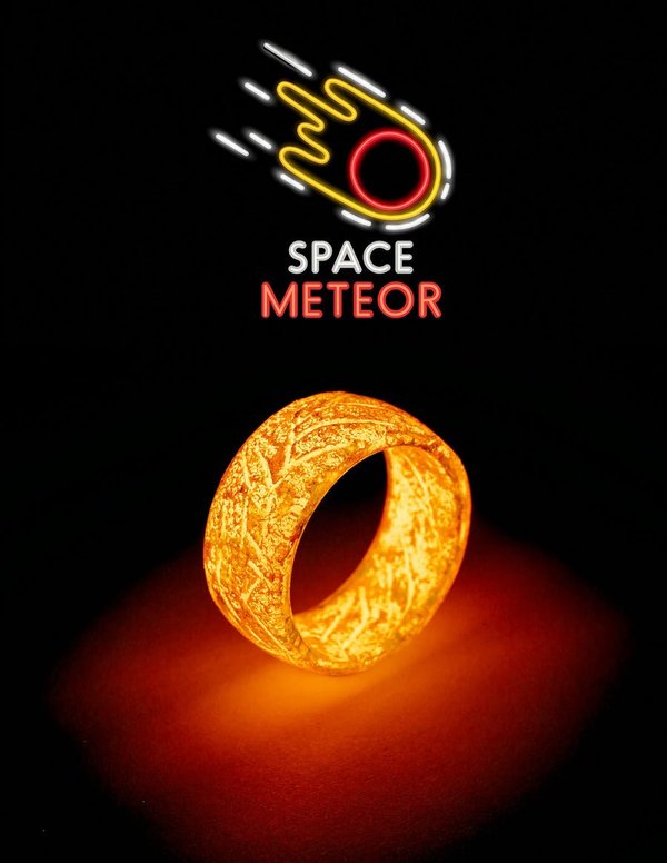 Luminous Rings Glowing In The Dark