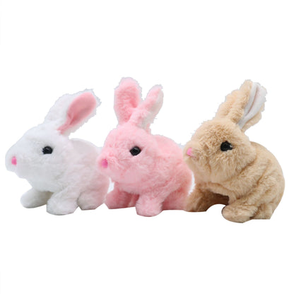 Electronic Walking Talking Rabbit Simulation Plush Doll Educational Toy
