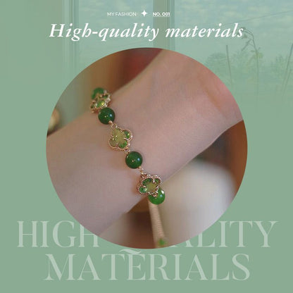 2024 FOUR LEAF CLOVER CHALCEDONY GOOD LUCK BRACELET