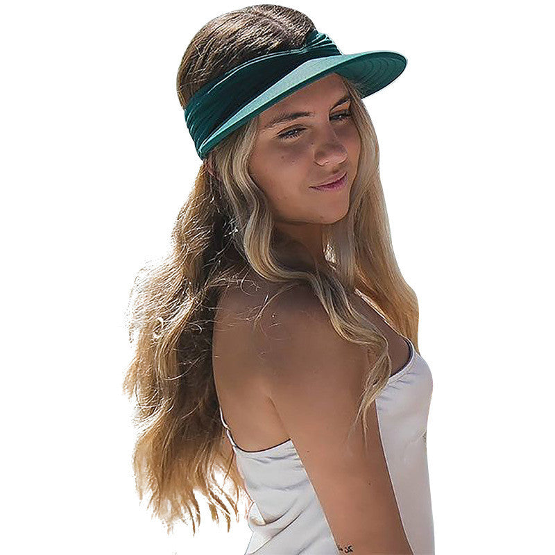 Summer womens UV protection stretch sun hat