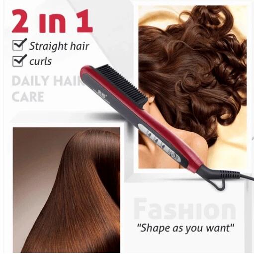 Negative Ion Hair Straightener Styling Comb