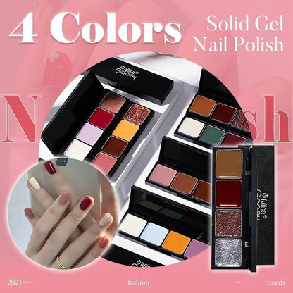 4 Colors Solid Gel Nail Polish