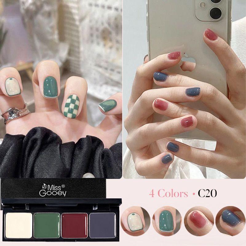 4 Colors Solid Gel Nail Polish