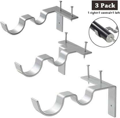 No Drill Curtain Rod Brackets Holders