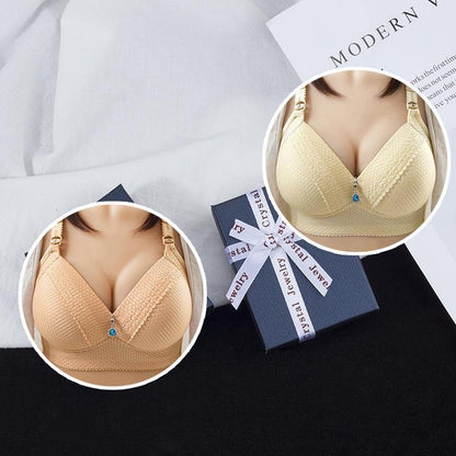 Women Back Buckle Cotton Bras Wire Free Plus Size  Shoulder Straps Brasieres Comfort