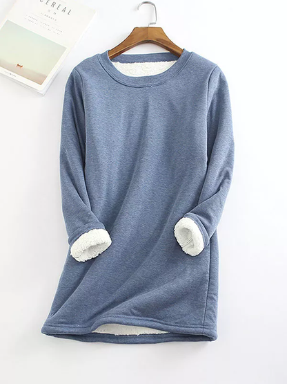 2021 NEW Casual Cotton Round Neck Solid Sweatshirt
