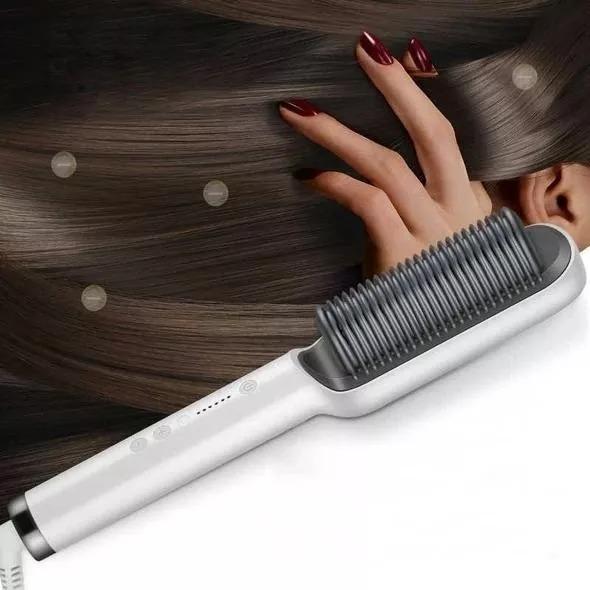 2 in 1 Hair curler and straightener brush