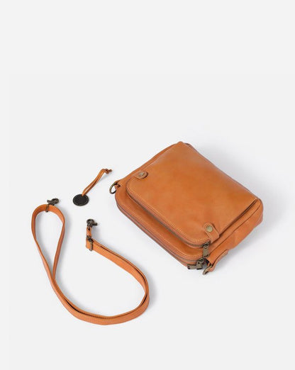Three Layer Leather Crossbody Shoulder Clutch Bag