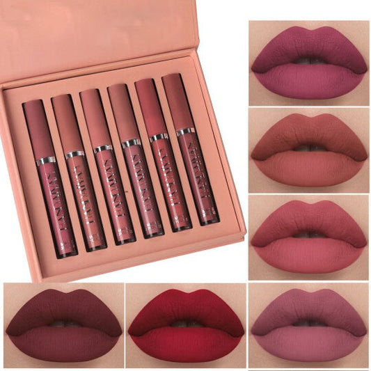 6PCS Matte Liquid Lipstick Makeup Set