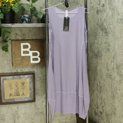 Matte Jersey Sleeveless Dress with Pockets