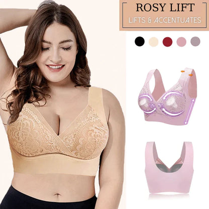 Plus Size Comfort Extra Elastic Wireless Support Lace Bra