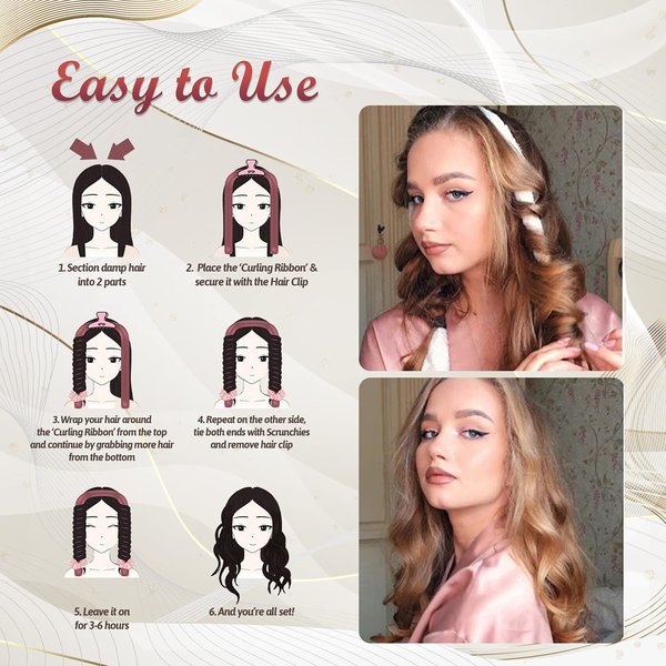 Heatless Hair Curler Headband