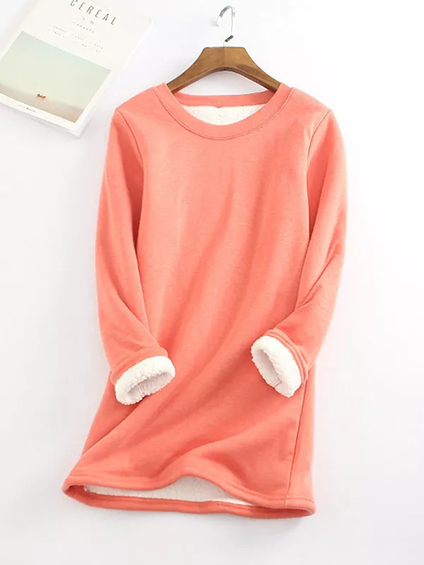 2021 NEW Casual Cotton Round Neck Solid Sweatshirt