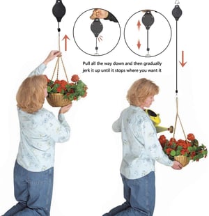 Plant Pulley Set For Garden Baskets Pots Birds Feeder