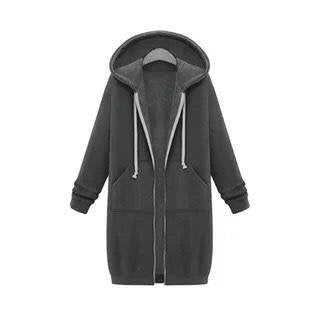 2021 Fall Winter Women s Long Hooded Sweatshirt