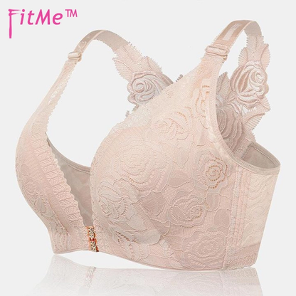 FitMe Rose Embroidery Front Closure Wirefree Bra