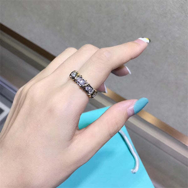 STERLING SILVER CROSS FULL DIAMOND RING