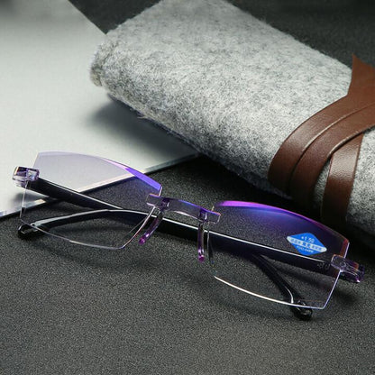 HIGH HARDNESS ANTI-BLUE PROGRESSIVE FAR AND NEAR DUAL-USE READING GLASSES
