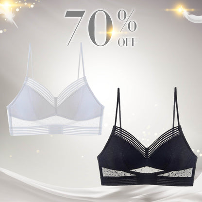 Low Back Wireless Lifting Lace Bra