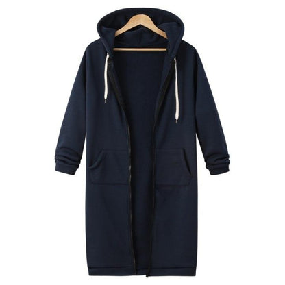 2021 Fall Winter Women s Long Hooded Sweatshirt