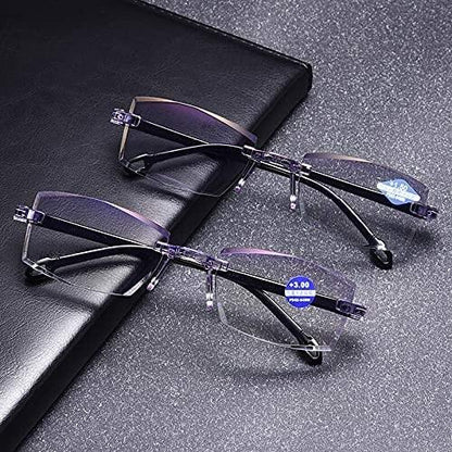 HIGH HARDNESS ANTI-BLUE PROGRESSIVE FAR AND NEAR DUAL-USE READING GLASSES