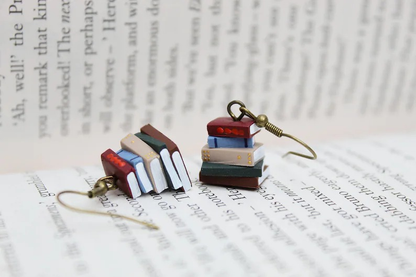 Stack of Books Earrings