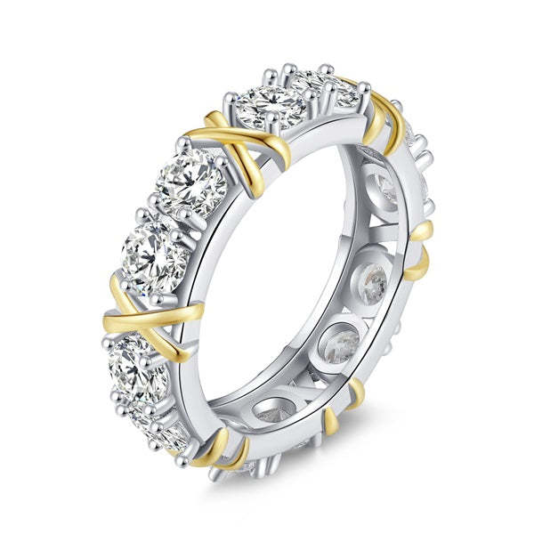 STERLING SILVER CROSS FULL DIAMOND RING