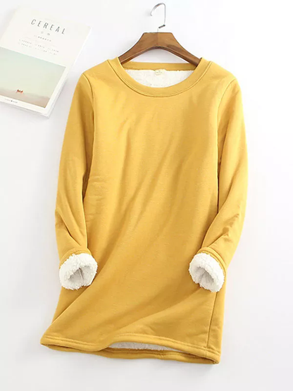 2021 NEW Casual Cotton Round Neck Solid Sweatshirt