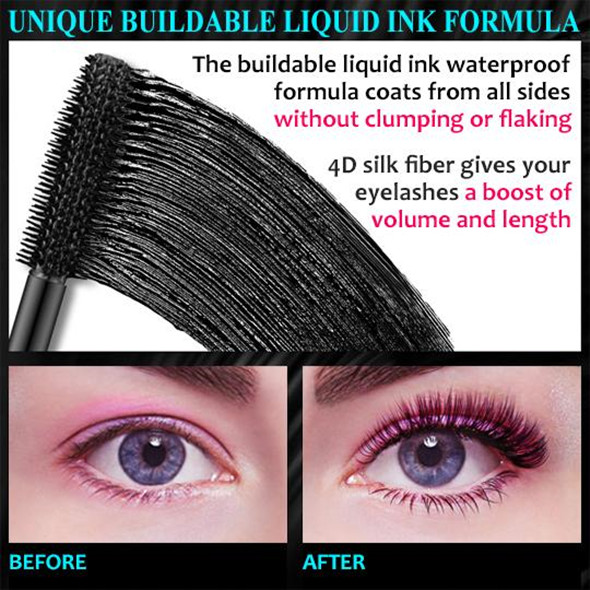 2021 NEW 4D Waterproof Silk Fiber Thick Lengthening Mascara