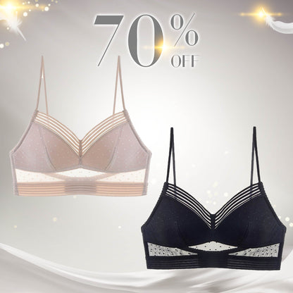 Low Back Wireless Lifting Lace Bra