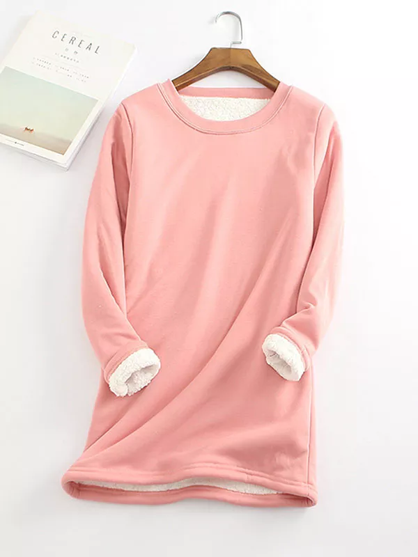 2021 NEW Casual Cotton Round Neck Solid Sweatshirt