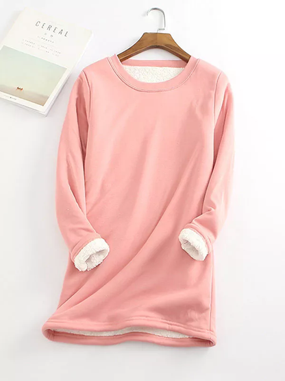 2021 NEW Casual Cotton Round Neck Solid Sweatshirt