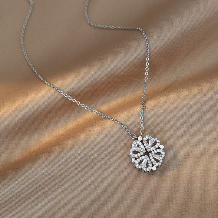 Four Leaf Heart Shape Necklace