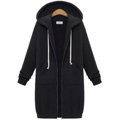 2021 Fall Winter Women s Long Hooded Sweatshirt