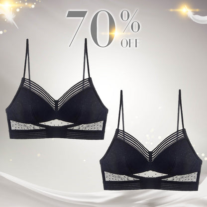 Low Back Wireless Lifting Lace Bra