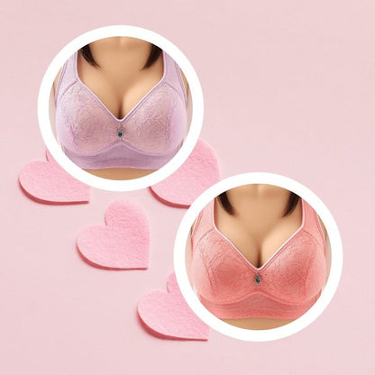 Lace Design Large Size Bra Wireless