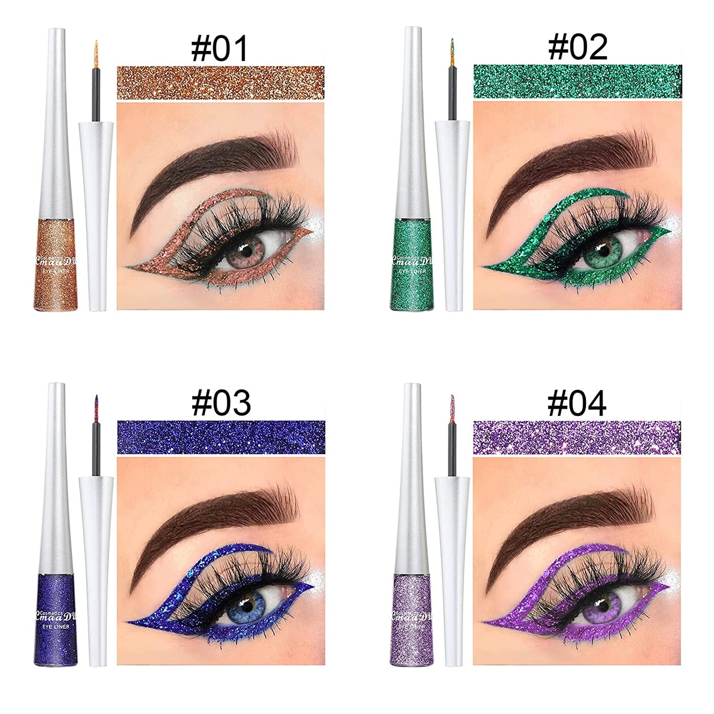 16 Colors Liquid Glitter Eyeliner