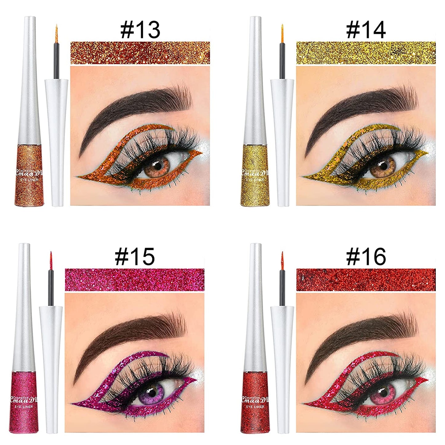 16 Colors Liquid Glitter Eyeliner