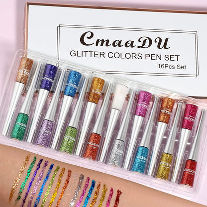 16 Colors Liquid Glitter Eyeliner