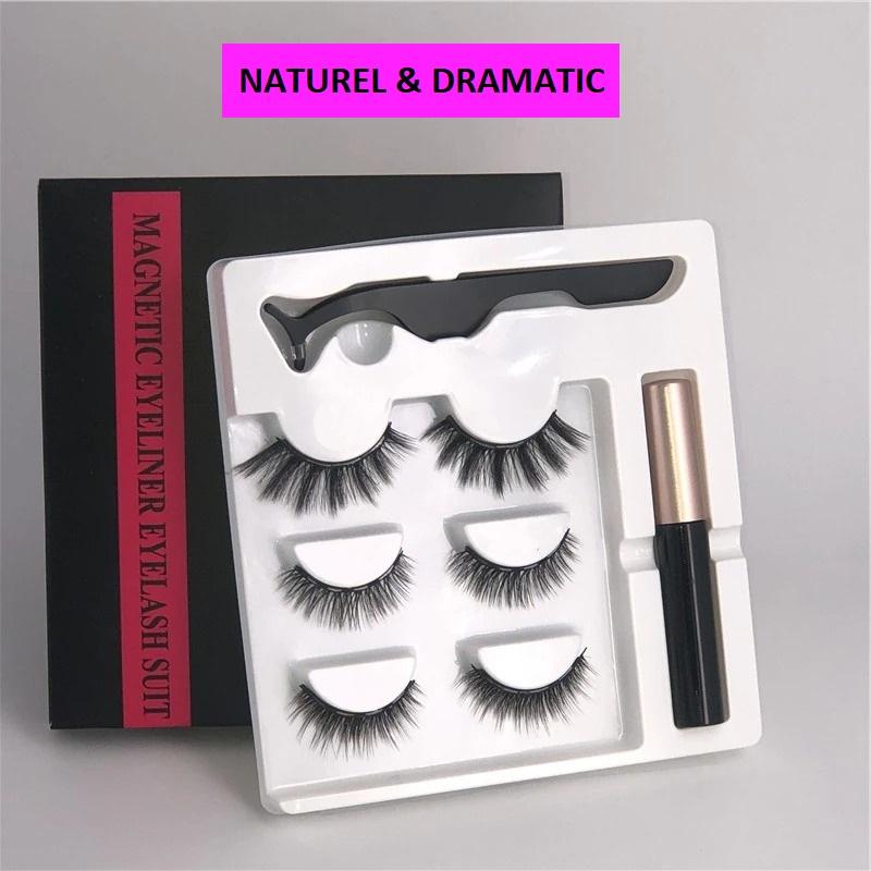 Magnetic Eyelashes 3 pairs of eyeliner